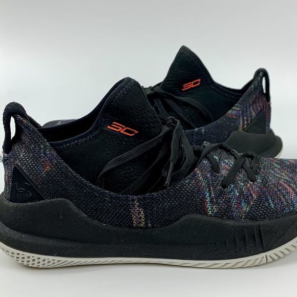 UNDER ARMOUR SC Steph Curry Black Multicolored Casual Sneakers Sz 3.5 Basketball - Picture 6 of 8
